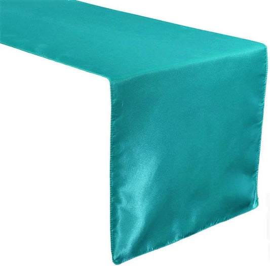 Wedding Banquet Decoration, Bridal Satin Table Runner ( Aqua , Choose Size Below