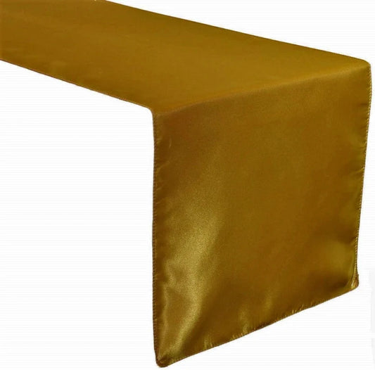 Wedding Banquet Decoration, Bridal Satin Table Runner ( Dk Gold , Choose Size Below