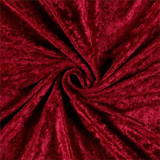 Stretch Panne Velvet Velour Burgundy, Fabric by the Yard