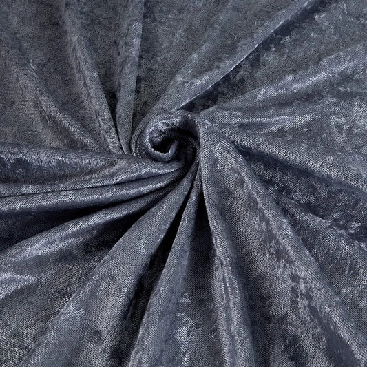 Stretch Panne Velvet Velour Gray, Fabric by the Yard