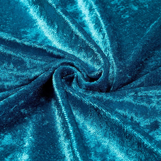 Stretch Panne Velvet Velour Teal, Fabric by the Yard