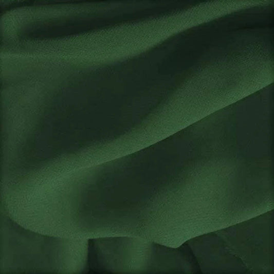 Polyester Soft Light Weight, Sheer, See Through Chiffon Fabric Sold By The Yard. Hunter