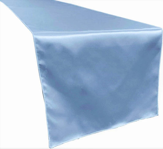 Wedding Banquet Decoration, Bridal Satin Table Runner ( Baby Blue , Choose Size Below