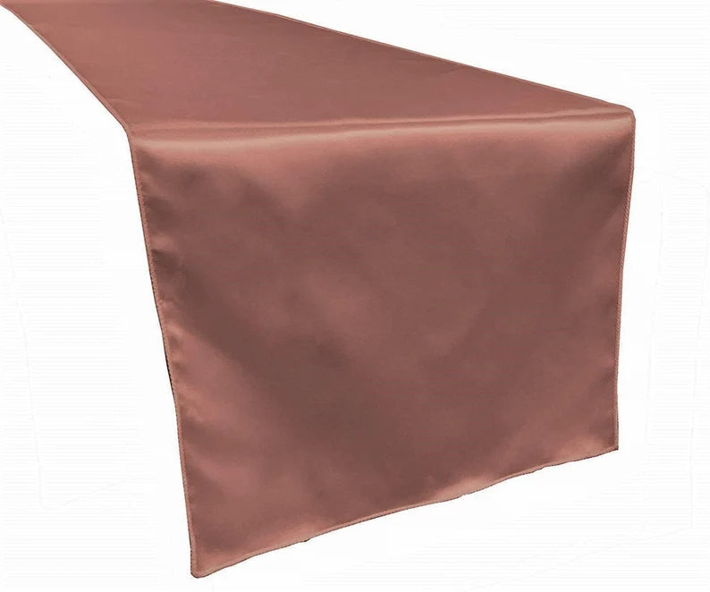 Wedding Banquet Decoration, Bridal Satin Table Runner ( Dusty Rose , Choose Size Below