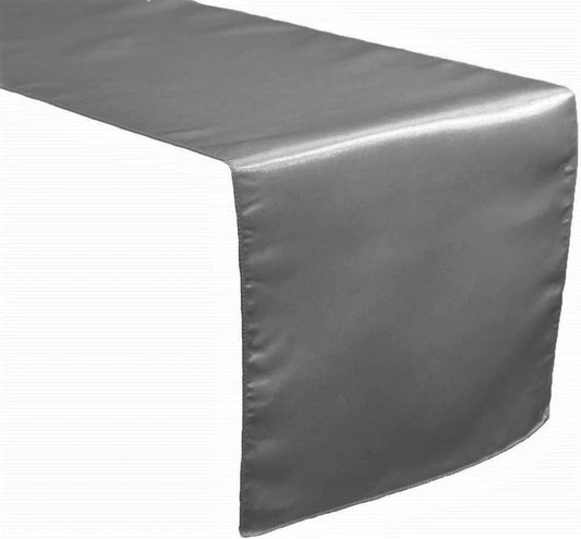 Wedding Banquet Decoration, Bridal Satin Table Runner ( Gray , Choose Size Below