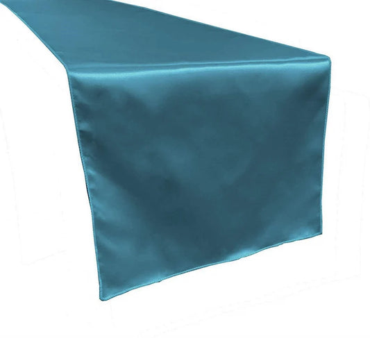 Wedding Banquet Decoration, Bridal Satin Table Runner ( Light Teal , Choose Size Below