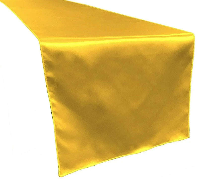 Wedding Banquet Decoration, Bridal Satin Table Runner ( Yellow , Choose Size Below