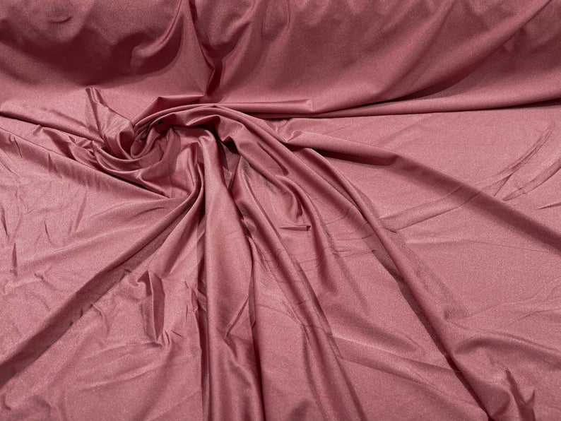 Shiny Milliskin Nylon Spandex Fabric 4 Way Stretch 58" Wide Sold by The Yard Mauve Pink