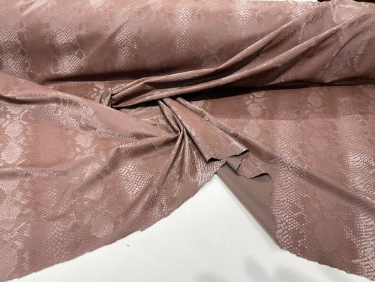 Illusion snake skin print on a stretch spandex-skirts-leggings-dresses-sold by the yard. Dk Nude