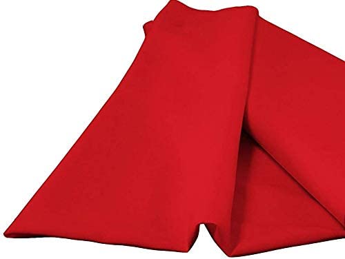 60" Wide 100% Polyester Spun Poplin Fabric (Red, 1 Yard)