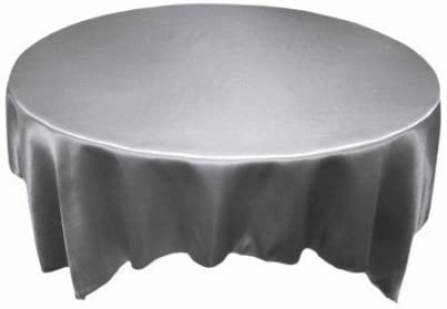 Diamond Polyester Bridal Satin Table Tablecloth Gray