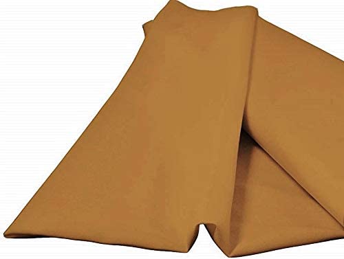 60" Wide 100% Polyester Spun Poplin Fabric (Mustard, 1 Yard)