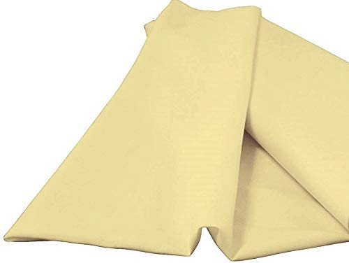 60" Wide 100% Polyester Spun Poplin Fabric (Banana Yellow, 1 Yard)