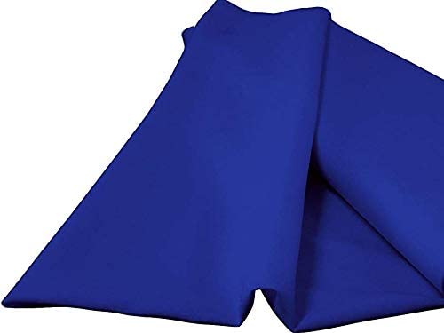 60" Wide 100% Polyester Spun Poplin Fabric (Royal Blue, 1 Yard)