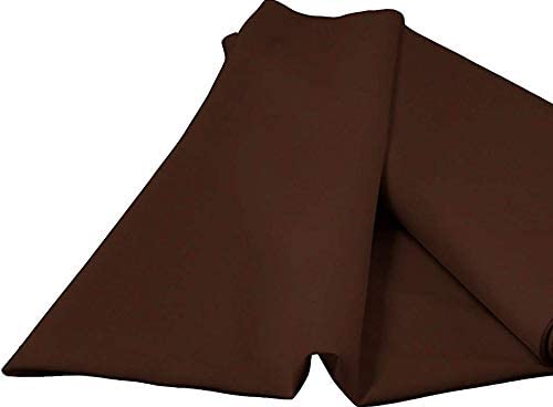 60" Wide 100% Polyester Spun Poplin Fabric (Brown, 1 Yard)