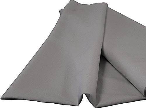 60" Wide 100% Polyester Spun Poplin Fabric (Grey, 1 Yard)