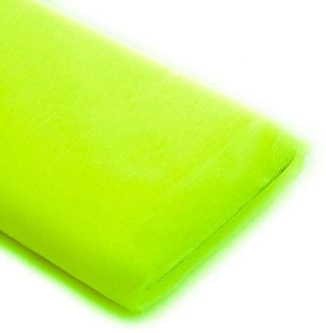 54" Wide by 40 Yards Long (120 Feet) Polyester Tulle Fabric Bolt, for Wedding and Decoration (Electro Lime, 54" Wide x 40 Yards)