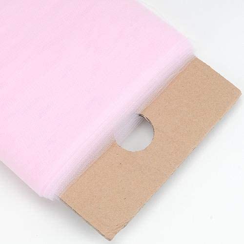 54" Wide by 40 Yards Long (120 Feet) Polyester Tulle Fabric Bolt, for Wedding and Decoration (Pink, 54" Wide x 40 Yards)