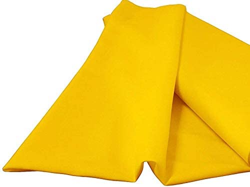 60" Wide 100% Polyester Spun Poplin Fabric (Dark Yellow, 1 Yard)