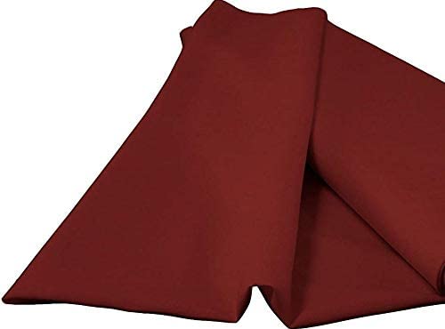 60" Wide 100% Polyester Spun Poplin Fabric (Burgundy, 1 Yard)