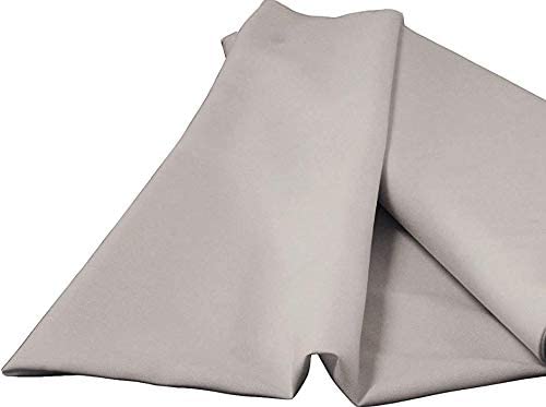 60" Wide 100% Polyester Spun Poplin Fabric (Silver, 1 Yard)