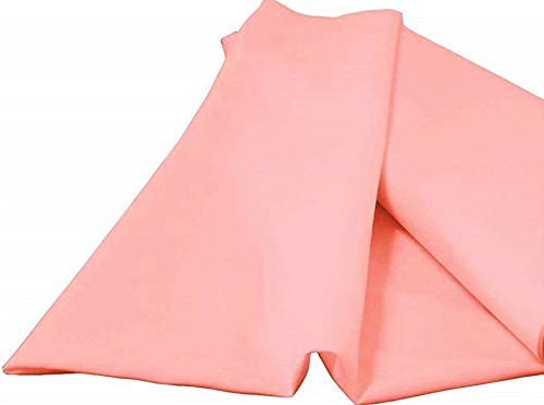 60" Wide 100% Polyester Spun Poplin Fabric (Peach, 1 Yard)