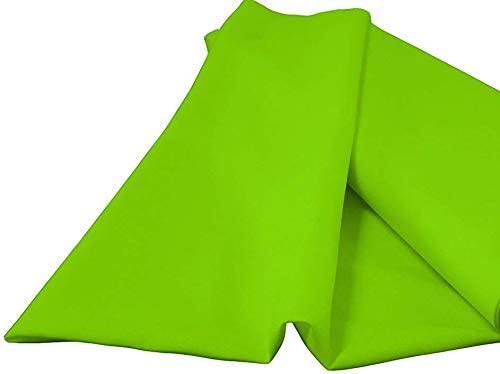 60" Wide 100% Polyester Spun Poplin Fabric (Lime, 1 Yard)