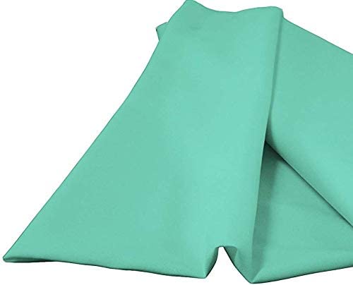 60" Wide 100% Polyester Spun Poplin Fabric (Aqua, 1 Yard)