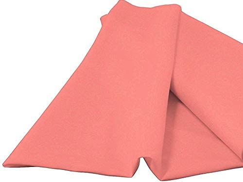 60" Wide 100% Polyester Spun Poplin Fabric (Coral, 1 Yard)