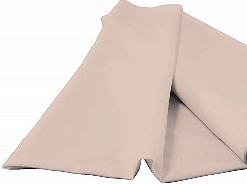 60" Wide 100% Polyester Spun Poplin Fabric (Khaki, 1 Yard)