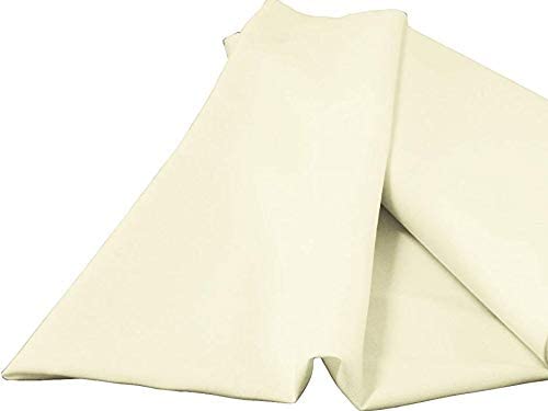 60" Wide 100% Polyester Spun Poplin Fabric (Ivory, 1 Yard)