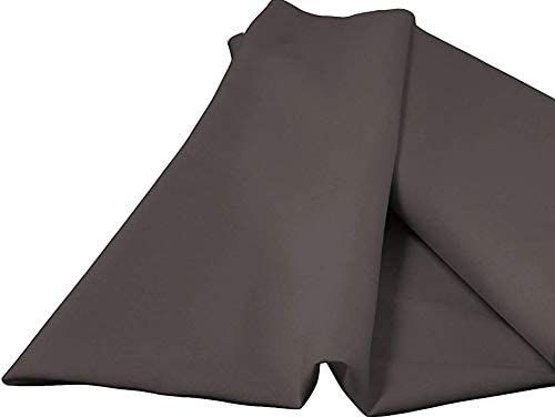 60" Wide 100% Polyester Spun Poplin Fabric (Charcoal, 1 Yard)