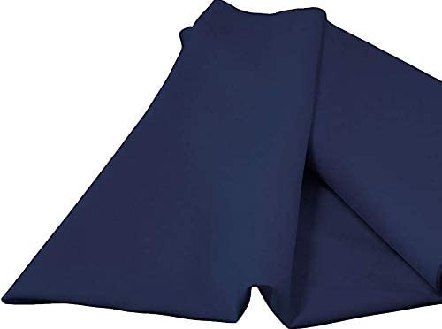 60" Wide 100% Polyester Spun Poplin Fabric (Navy Blue, 1 Yard)
