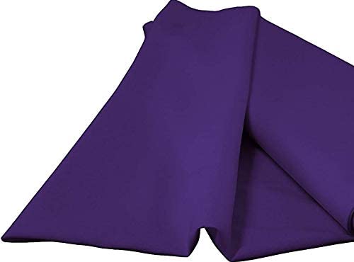 60" Wide 100% Polyester Spun Poplin Fabric (Purple, 1 Yard)
