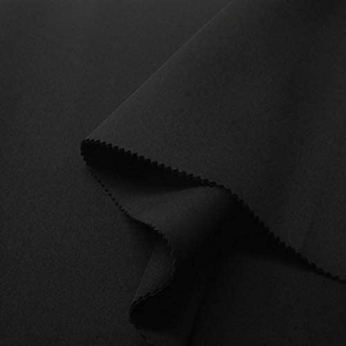 58/60" Wide 90% Polyester / 10% Spandex Neoprene Scuba Fabric (Black, 1 Yard)