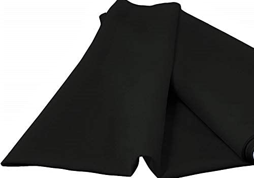 60" Wide 100% Polyester Spun Poplin Fabric (Black, 1 Yard)