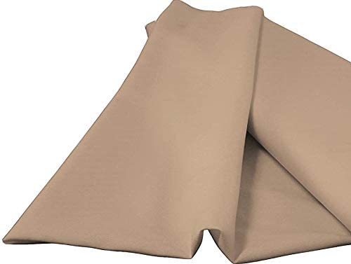 60" Wide 100% Polyester Spun Poplin Fabric (Taupe, 1 Yard)