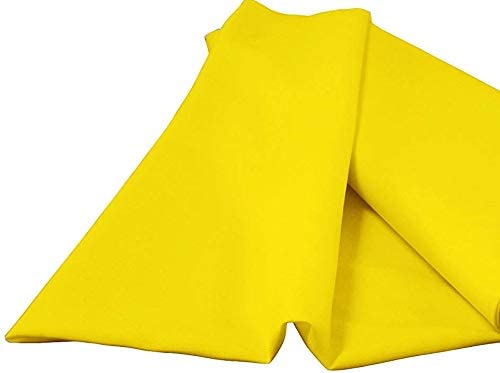 60" Wide 100% Polyester Spun Poplin Fabric (Light Yellow, 1 Yard)
