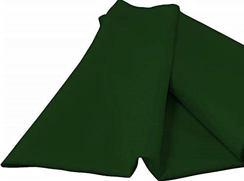60" Wide 100% Polyester Spun Poplin Fabric (Hunter Green, 1 Yard)