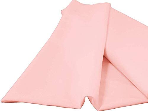 60" Wide 100% Polyester Spun Poplin Fabric (Light Pink, 1 Yard)