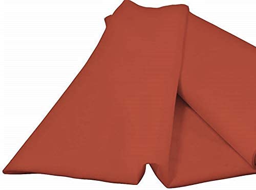 60" Wide 100% Polyester Spun Poplin Fabric (Burnt Orange, 1 Yard)