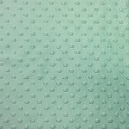 Minky Dimple Dot Soft Cuddle Fabric (ICY Mint, 1 Yard)