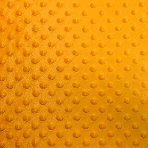 Minky Dimple Dot Soft Cuddle Fabric (Canary Yellow, 1 Yard)