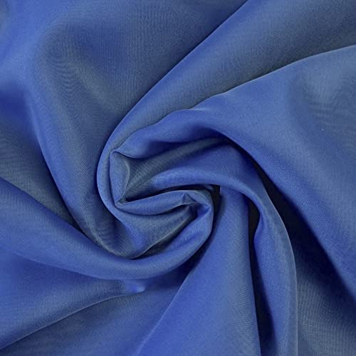 Sheer Voile Chiffon Fabric Draping Panels | Voile Fabric - 120" Wide | Use for Backdrop Curtain 10 Feet Wide. (Royal Blue, By The Yard Folded)