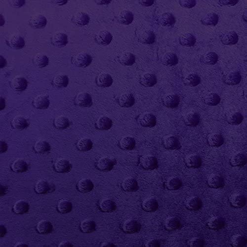 Minky Dimple Dot Soft Cuddle Fabric (Dark Purple, 1 Yard)