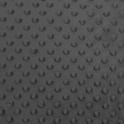 Minky Dimple Dot Soft Cuddle Fabric (Charcoal Grey, 1 Yard)