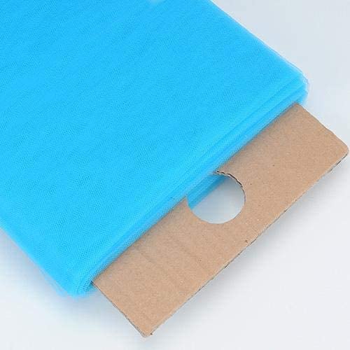 54" Wide by 40 Yards Long (120 Feet) Polyester Tulle Fabric Bolt, for Wedding and Decoration (Turquoise, 54" Wide x 40 Yards)