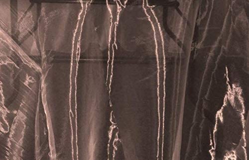 58/60" Wide Polyester Light Weight Sheer Mirror Organza Fabric (Brown 333, 1 Yard)