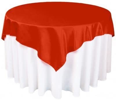 Diamond Polyester Bridal Satin Table Tablecloth Orange