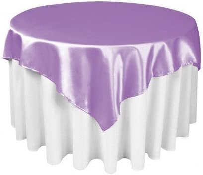 Diamond Polyester Bridal Satin Table Tablecloth Lavender